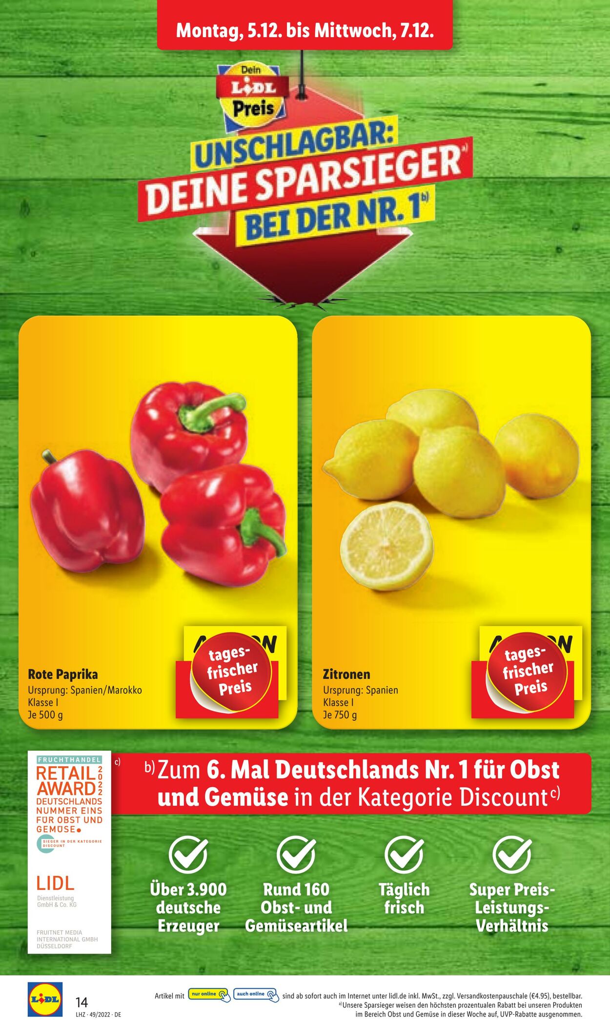 Prospekt Lidl 05.12.2022 - 10.12.2022