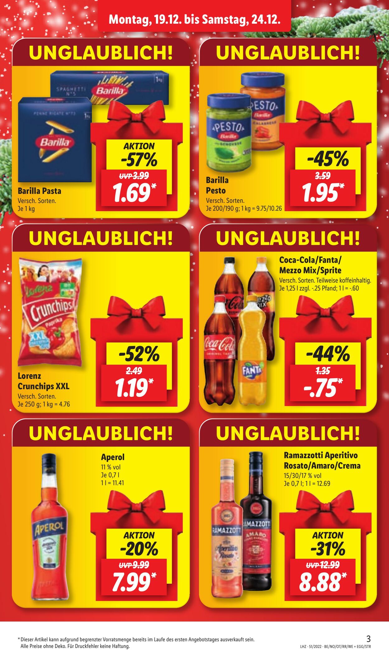 Prospekt Lidl 19.12.2022 - 24.12.2022