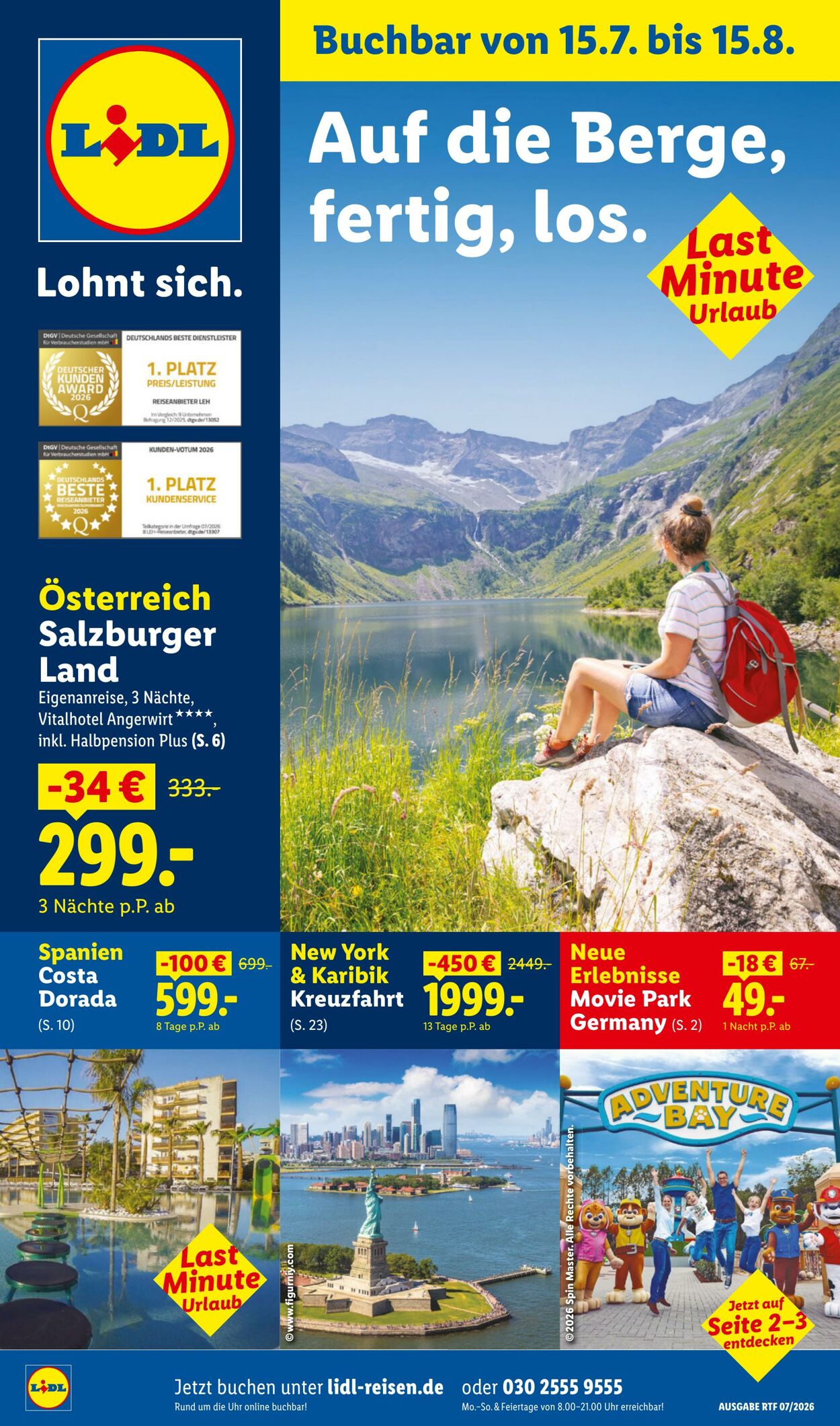 Prospekt Lidl - Juli/August Reise-Highlights 15 Jul, 2026 - 15 Aug, 2026