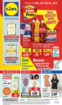 Prospekt Lidl 25.07.2022 - 30.07.2022