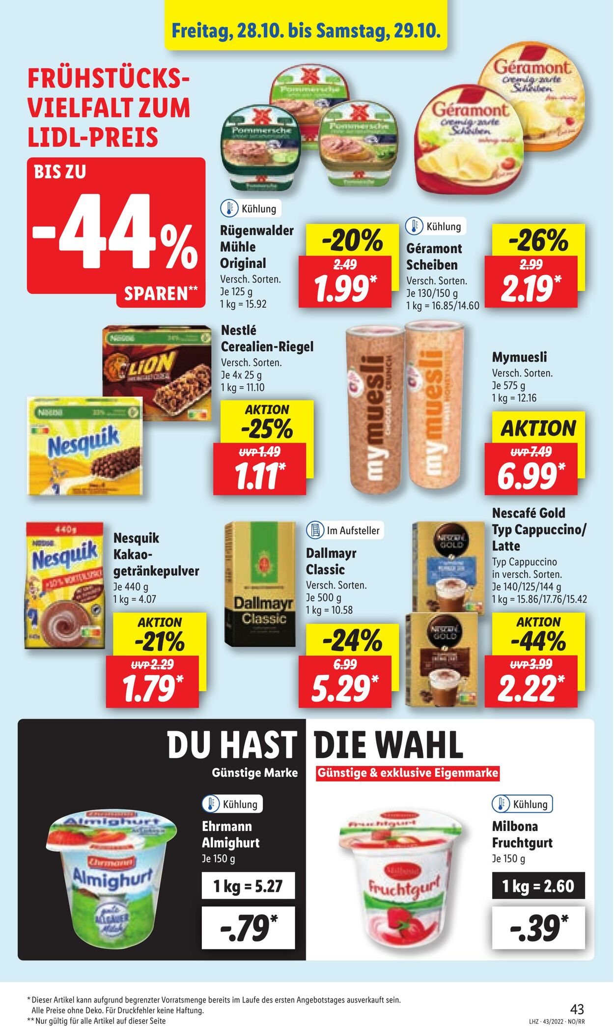 Prospekt Lidl 24.10.2022 - 29.10.2022