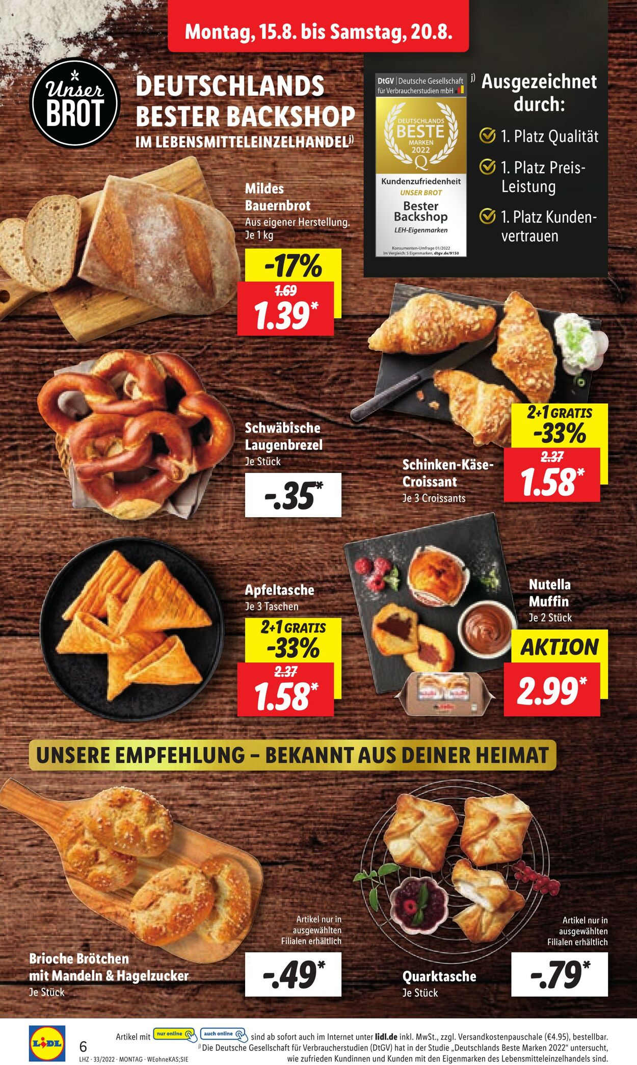 Prospekt Lidl 15.08.2022 - 20.08.2022