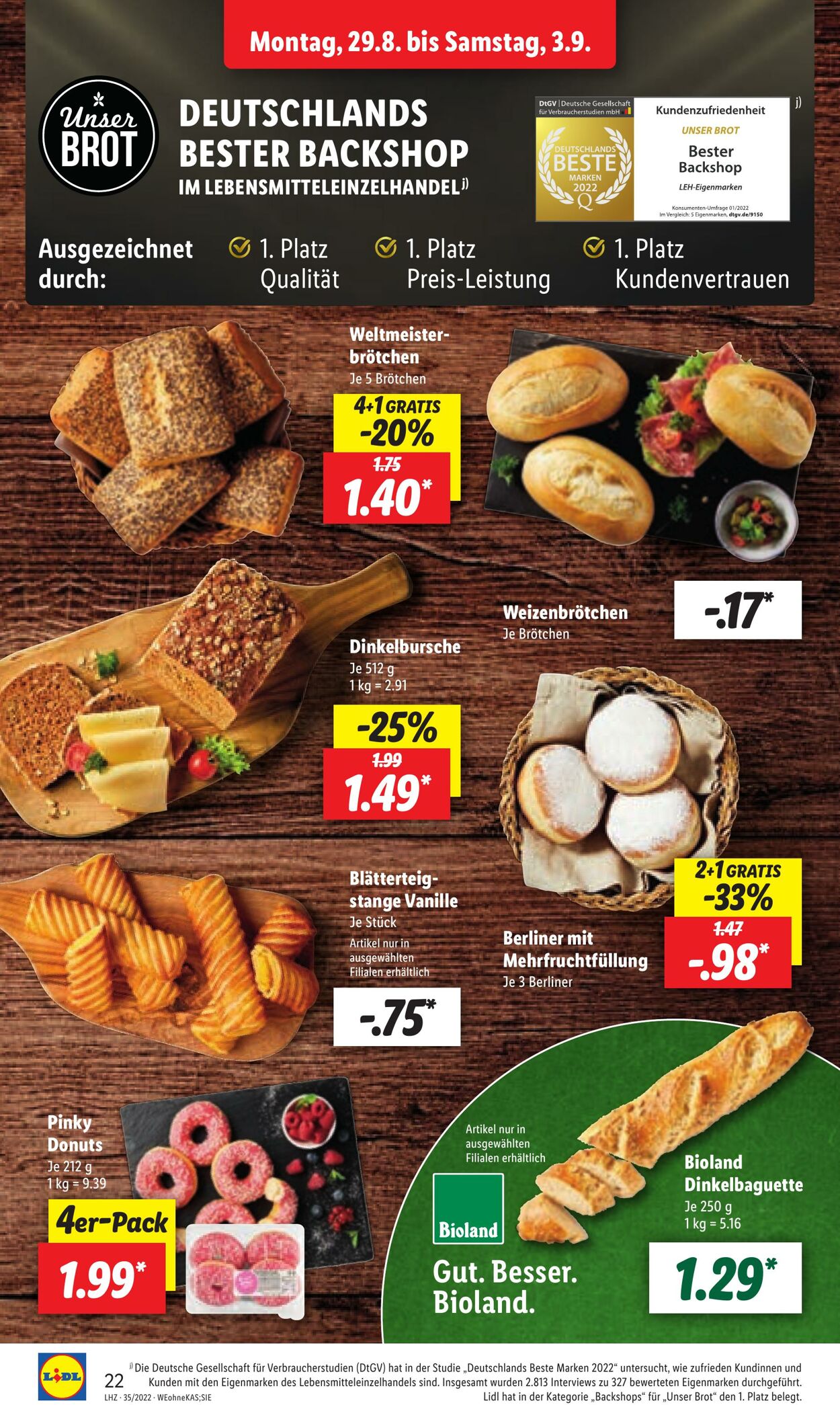 Prospekt Lidl 29.08.2022 - 03.09.2022