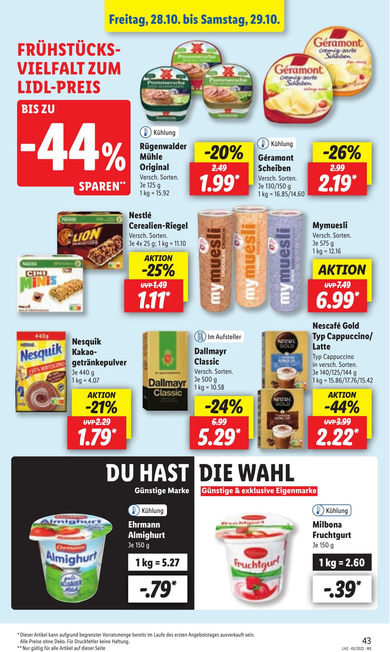 Prospekt Lidl 24.10.2022 - 29.10.2022