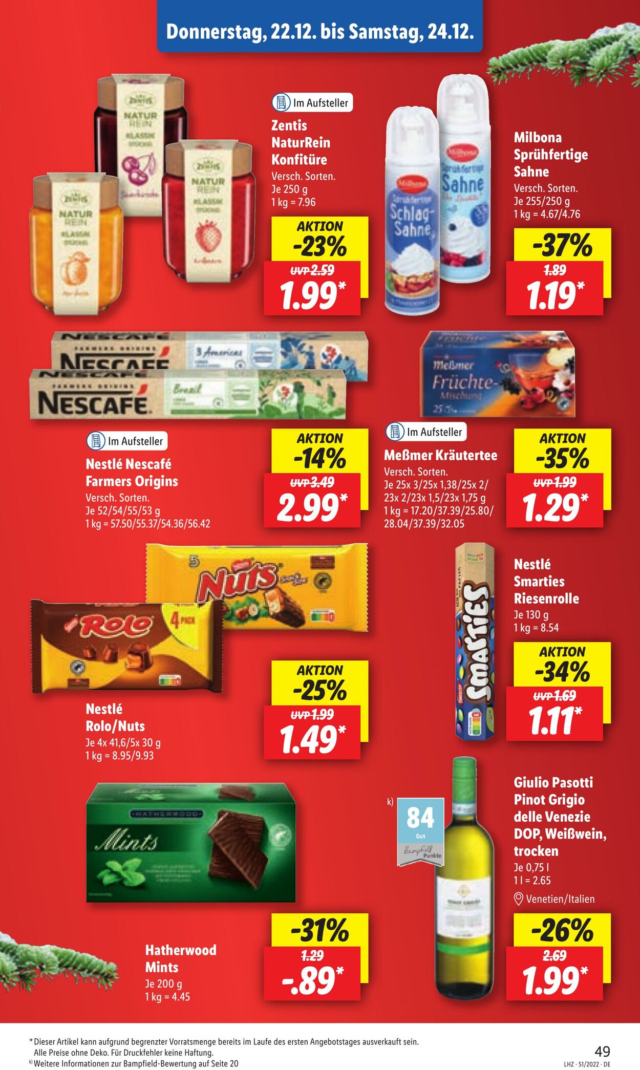 Prospekt Lidl 19.12.2022 - 24.12.2022