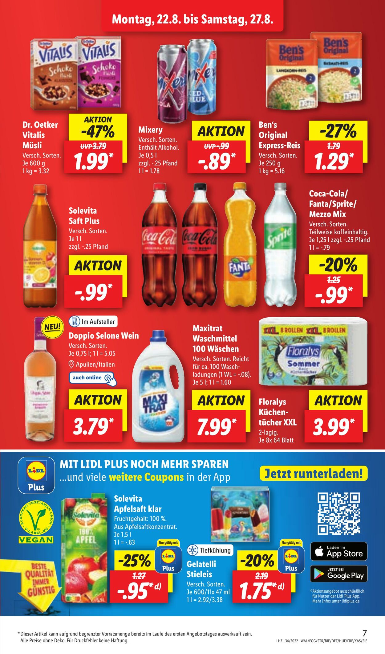 Prospekt Lidl 22.08.2022 - 27.08.2022