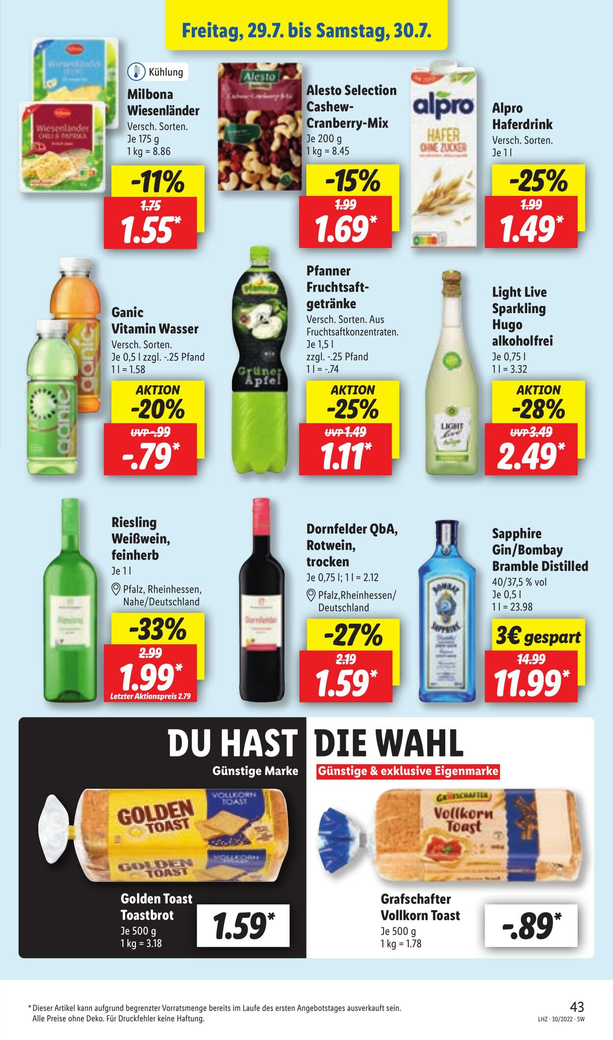 Prospekt Lidl 25.07.2022 - 30.07.2022