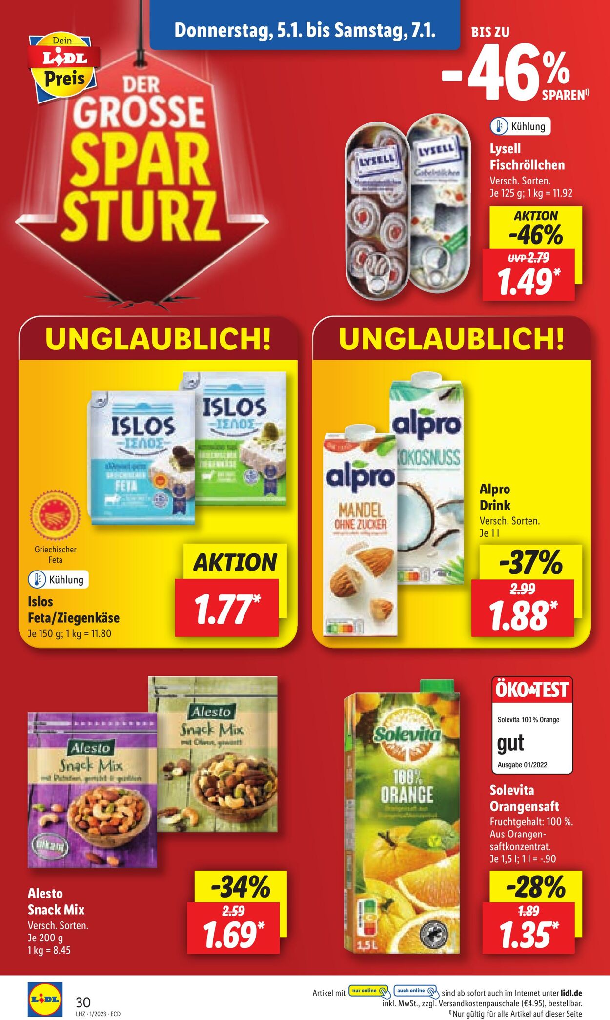 Prospekt Lidl 02.01.2023 - 07.01.2023