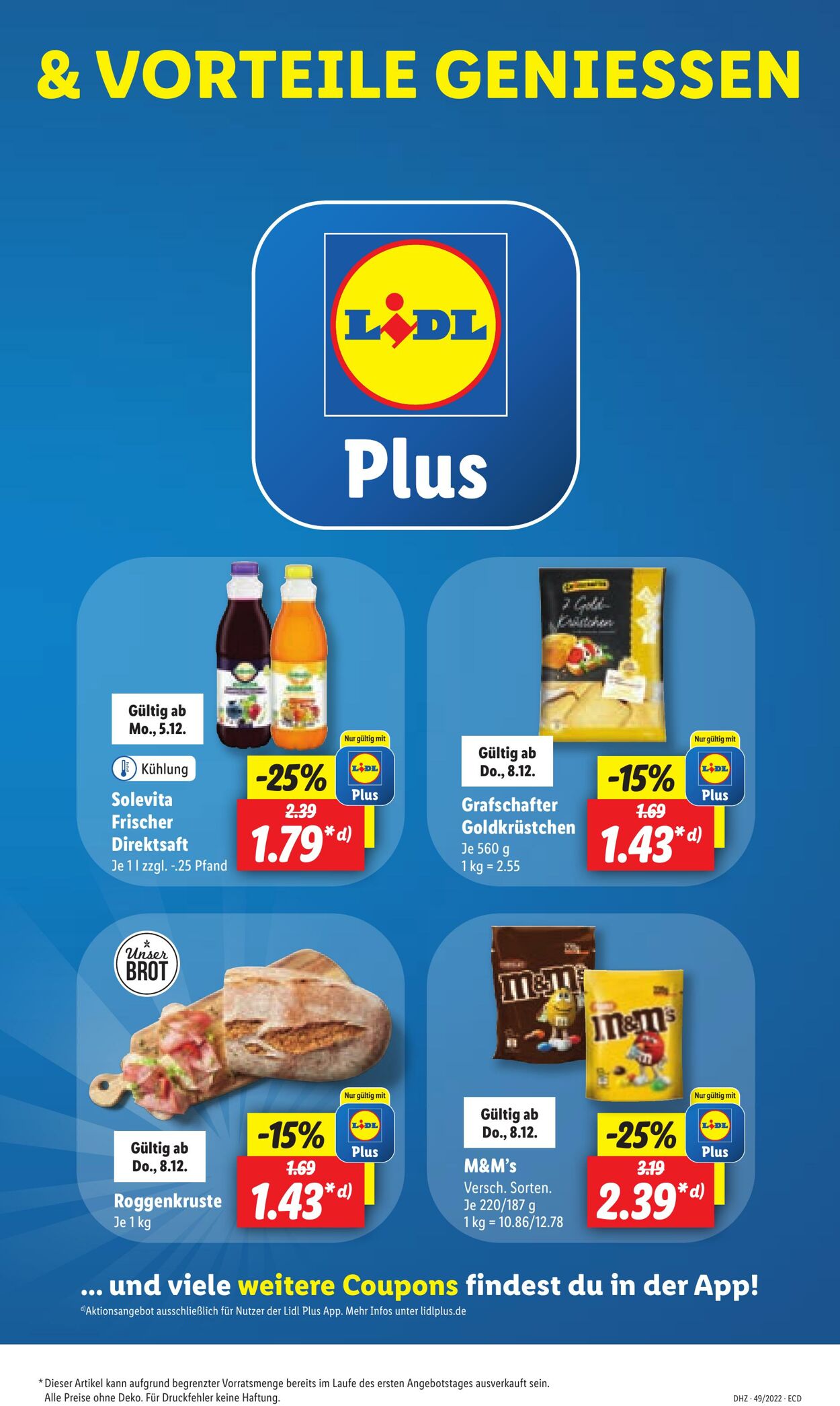 Prospekt Lidl 05.12.2022 - 10.12.2022