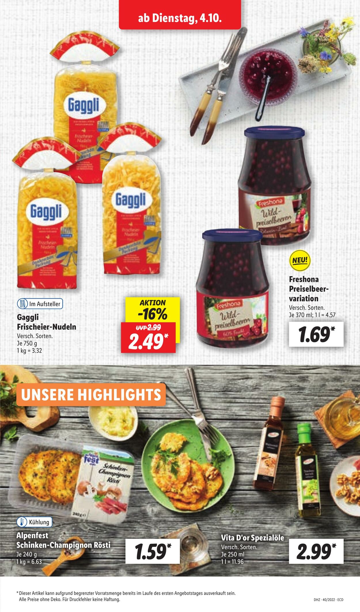 Prospekt Lidl 04.10.2022 - 08.10.2022