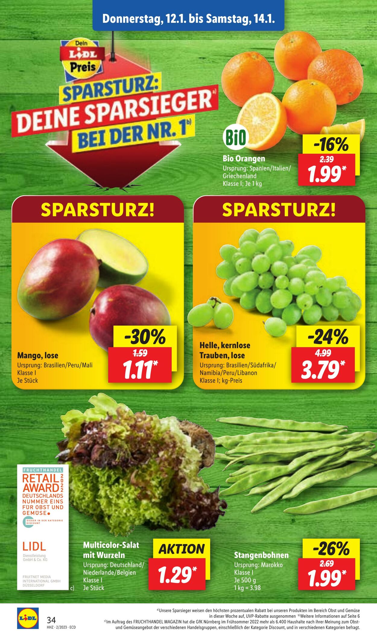 Prospekt Lidl 09.01.2023 - 14.01.2023