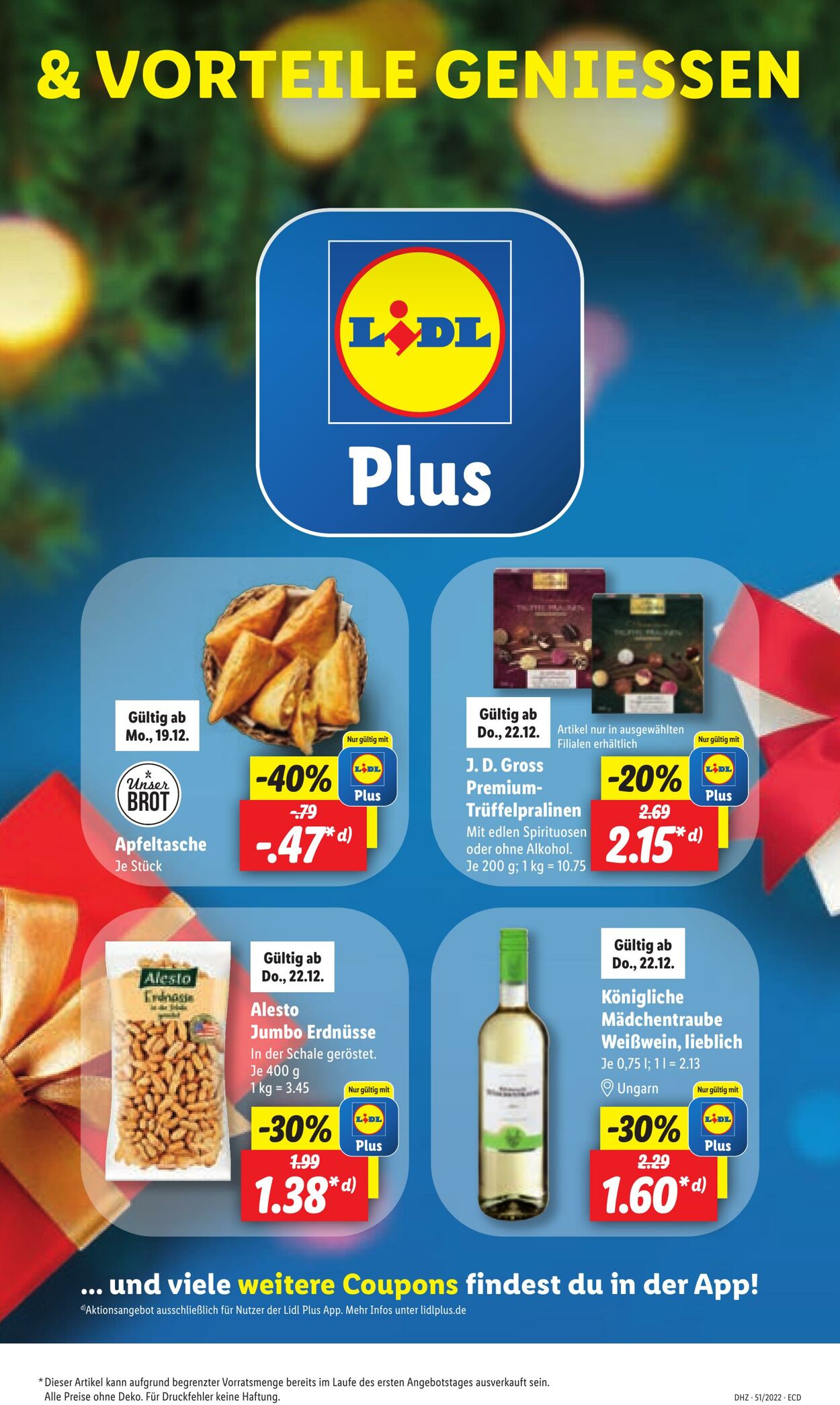 Prospekt Lidl 19.12.2022 - 24.12.2022