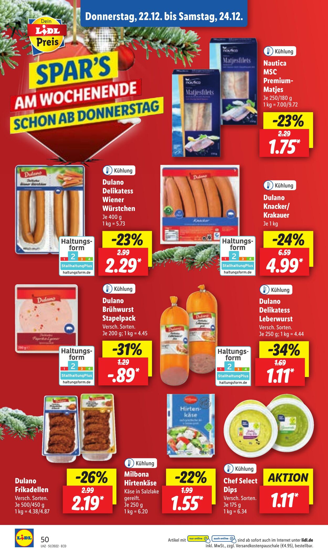 Prospekt Lidl 19.12.2022 - 24.12.2022