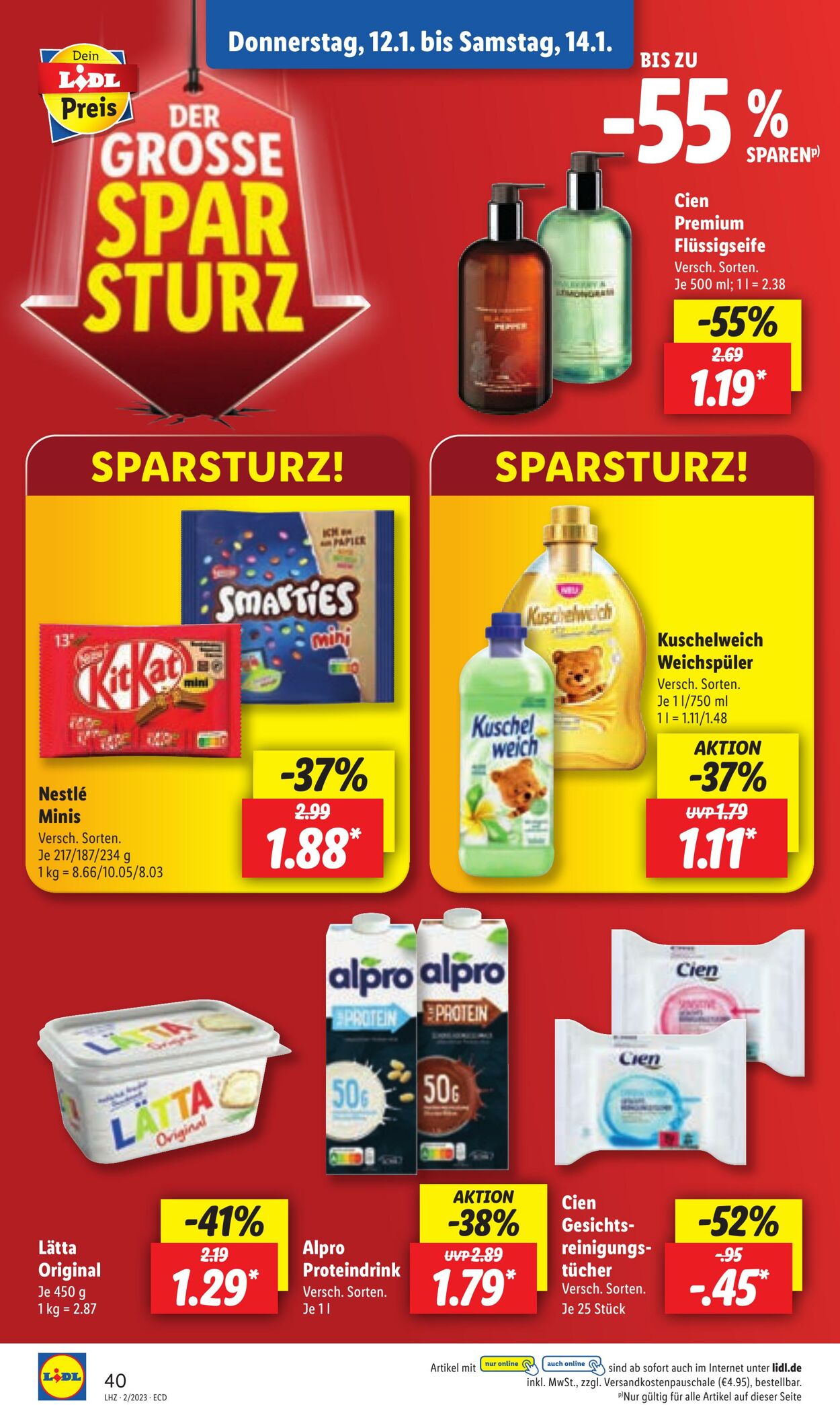 Prospekt Lidl 09.01.2023 - 14.01.2023