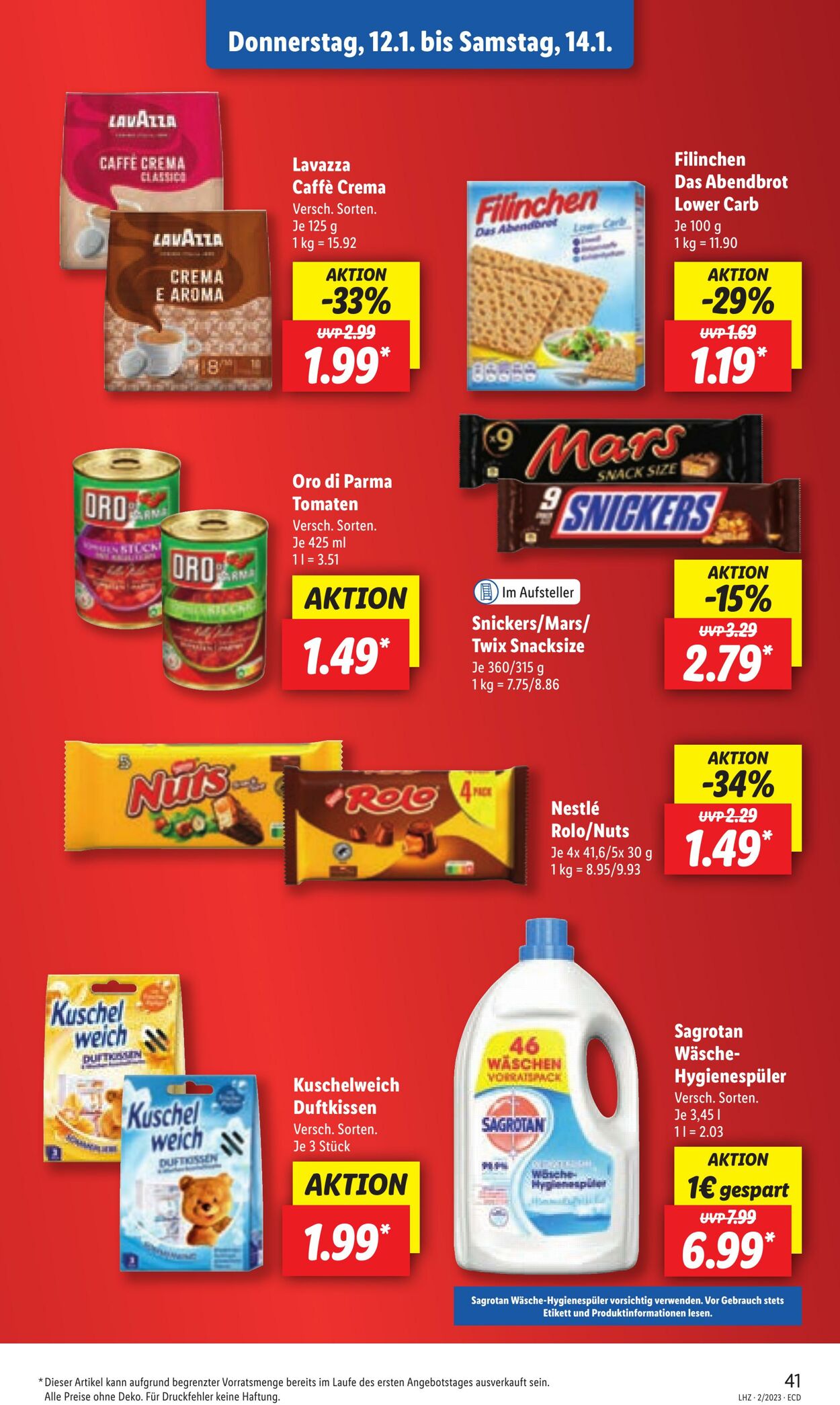 Prospekt Lidl 09.01.2023 - 14.01.2023