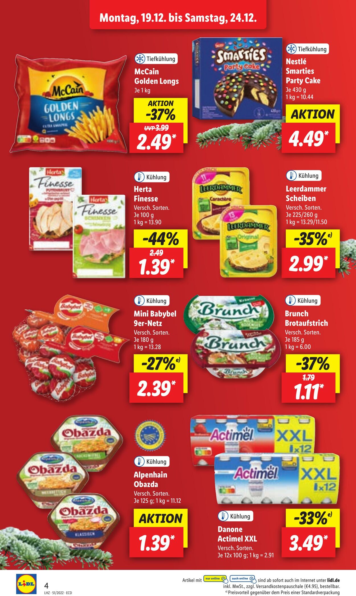 Prospekt Lidl 19.12.2022 - 24.12.2022