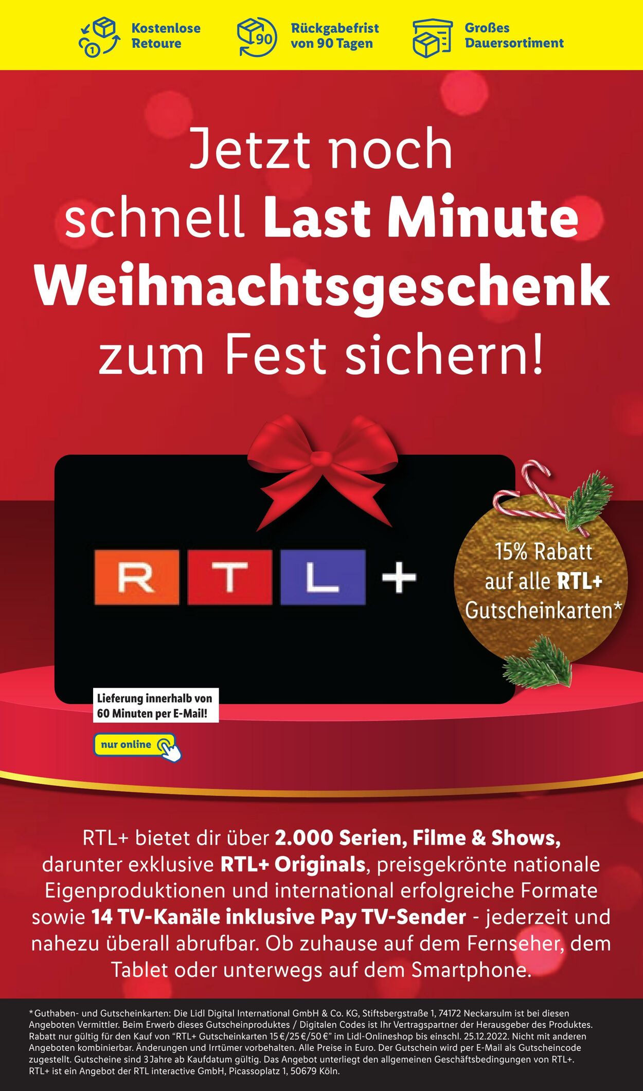 Prospekt Lidl 19.12.2022 - 24.12.2022