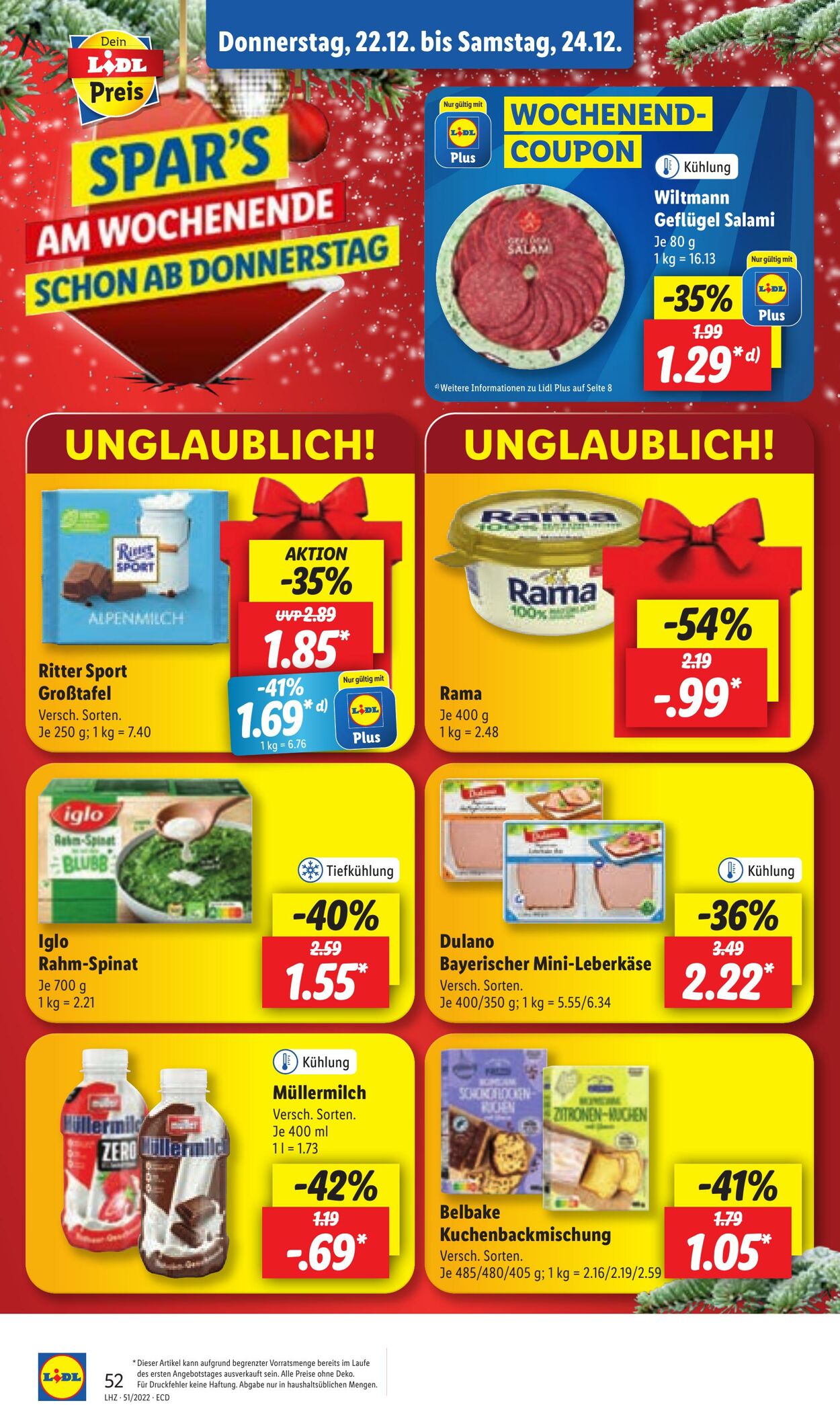 Prospekt Lidl 19.12.2022 - 24.12.2022