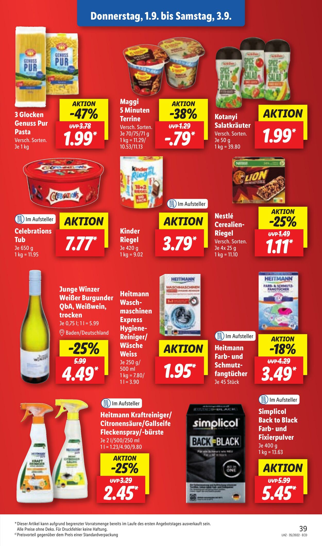 Prospekt Lidl 29.08.2022 - 03.09.2022