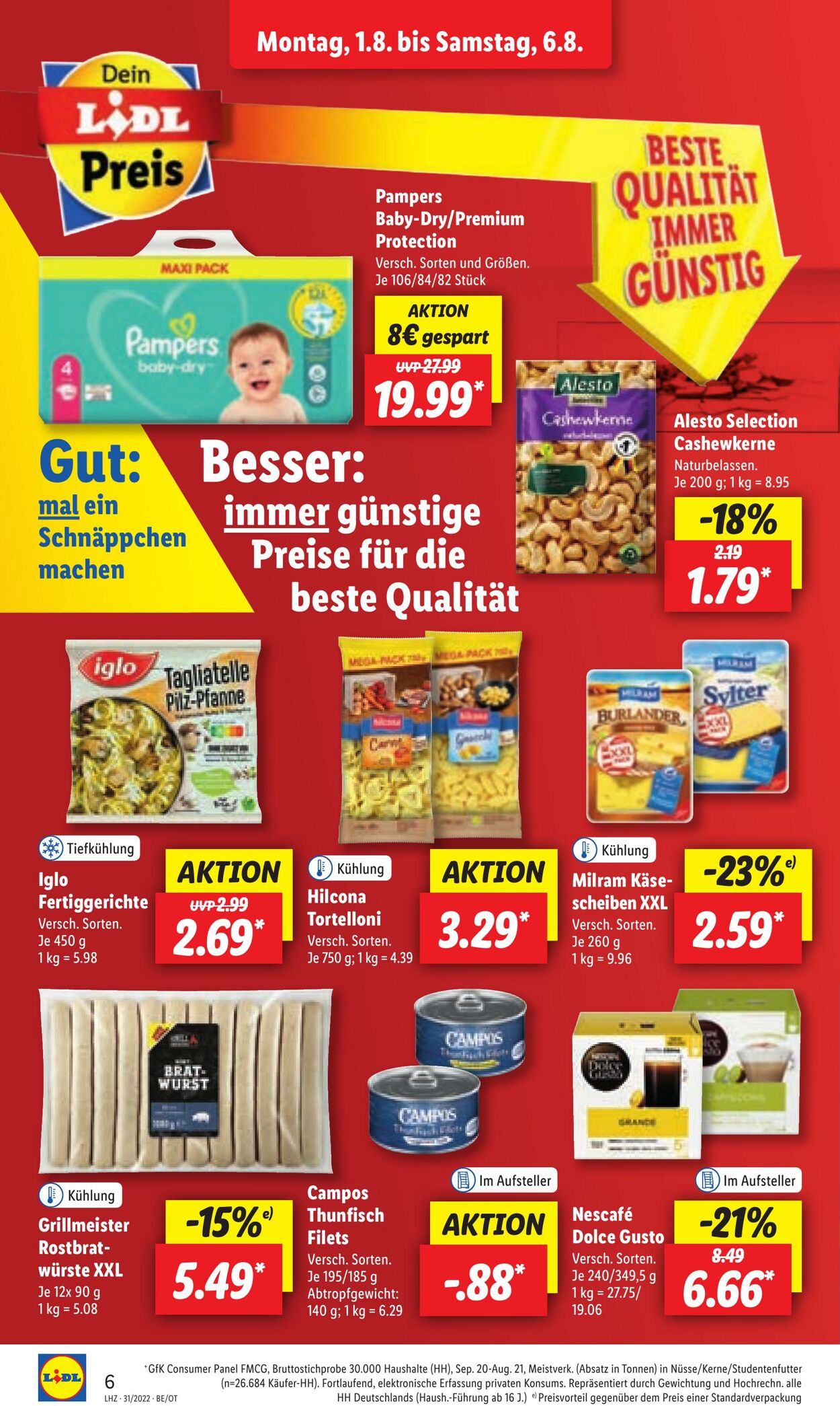 Prospekt Lidl 01.08.2022 - 06.08.2022