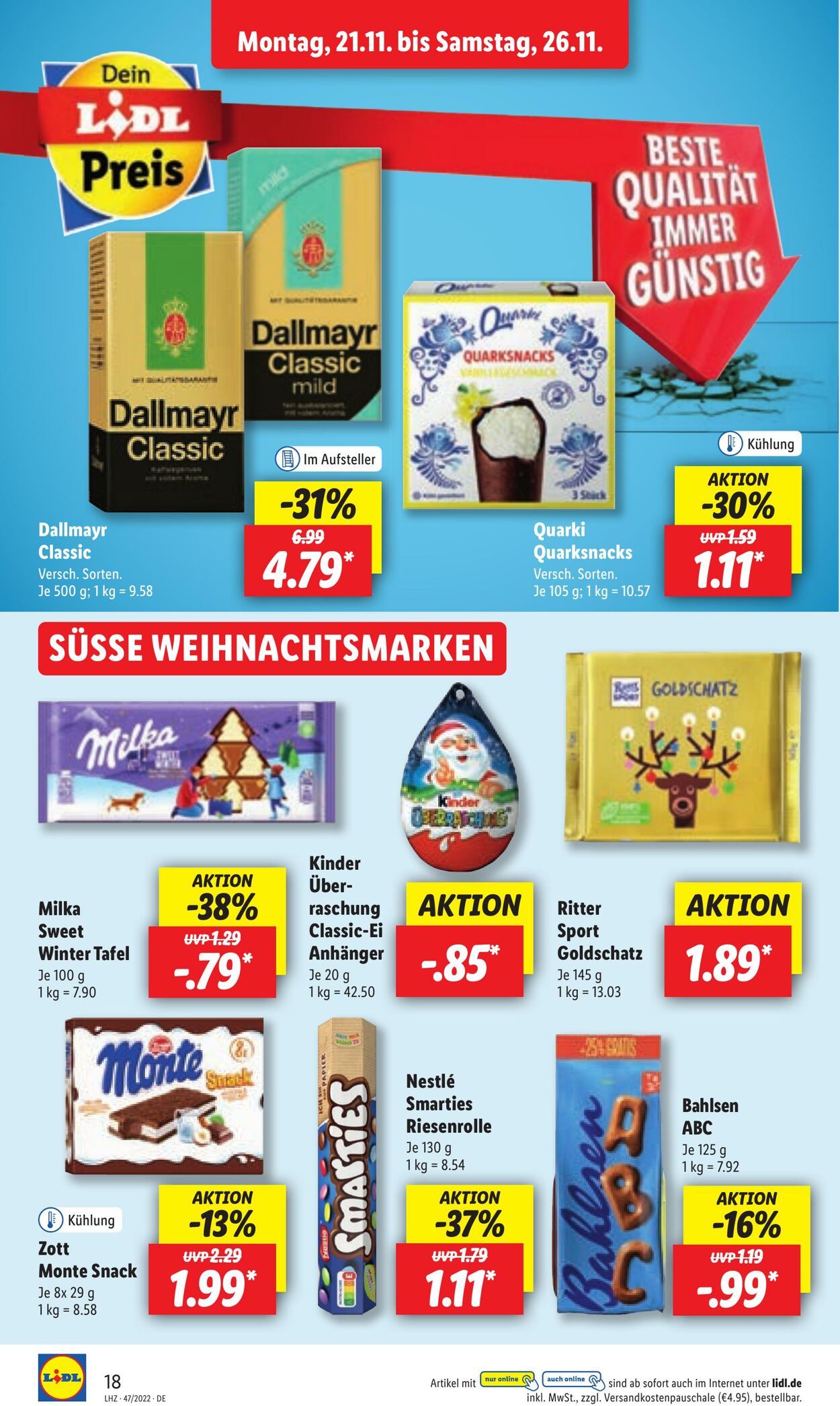 Prospekt Lidl 21.11.2022 - 26.11.2022