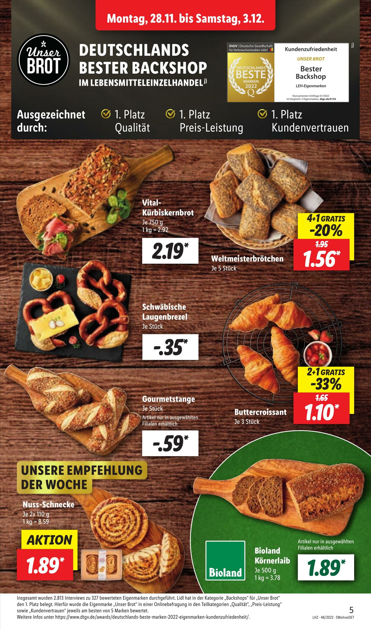 Prospekt Lidl 28.11.2022 - 03.12.2022