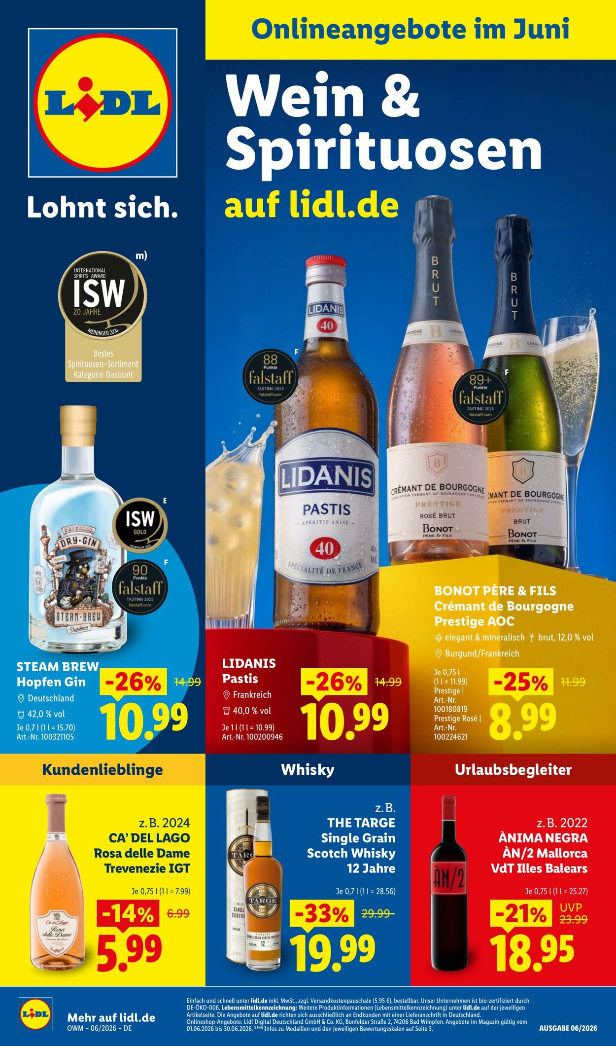 Prospekt Lidl - Unsere Monats-Highlights 1 Jun, 2026 - 30 Jun, 2026
