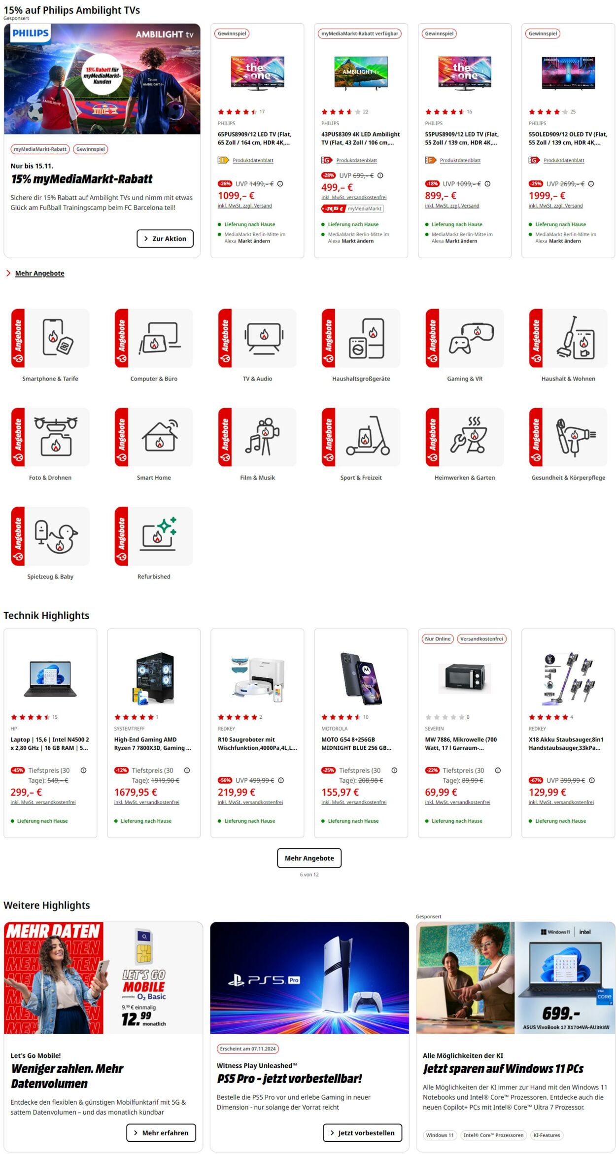 Prospekt Media Markt 04.11.2024 - 25.11.2024