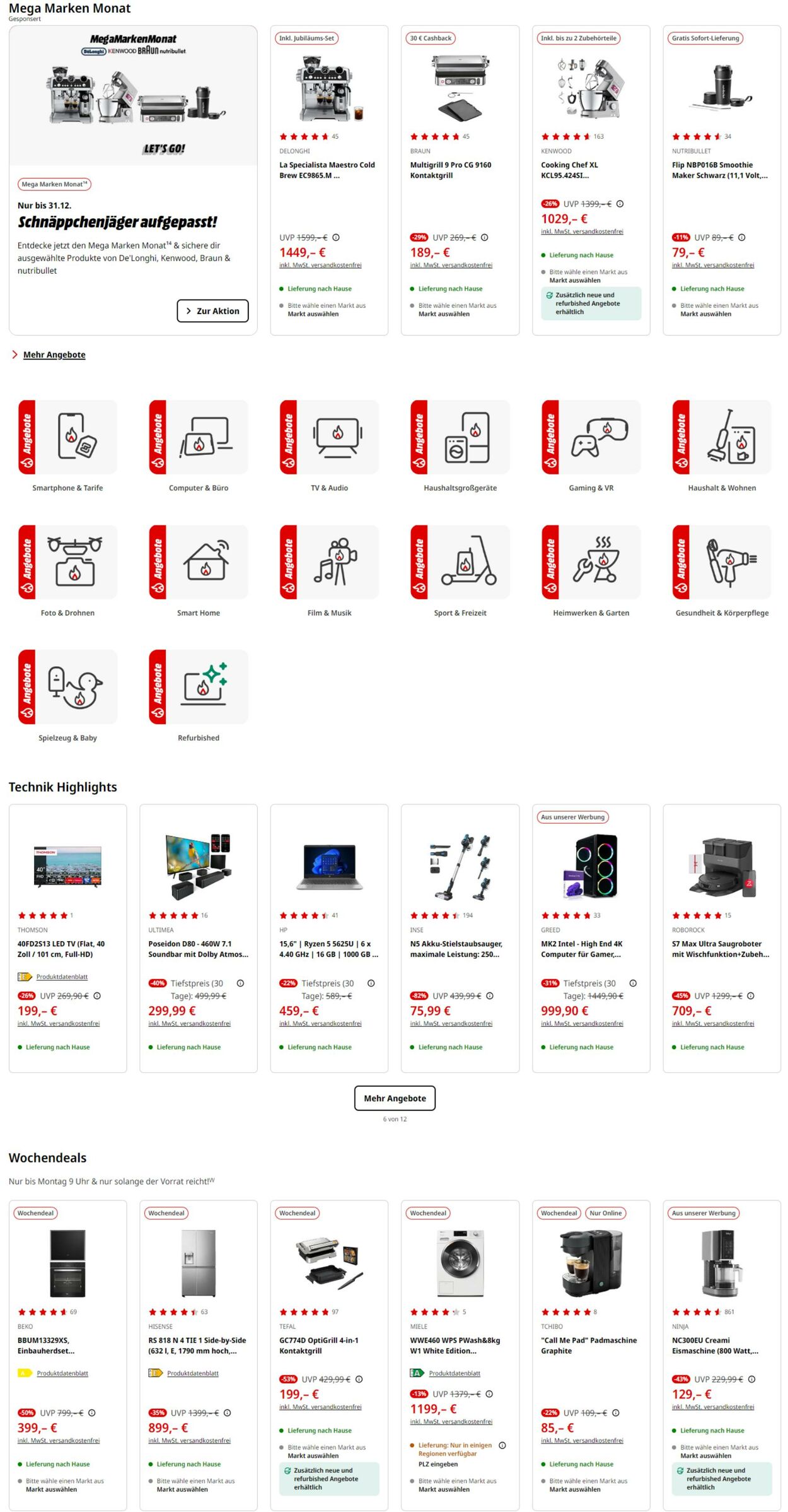 Prospekt Media Markt 23.12.2024 - 02.01.2025