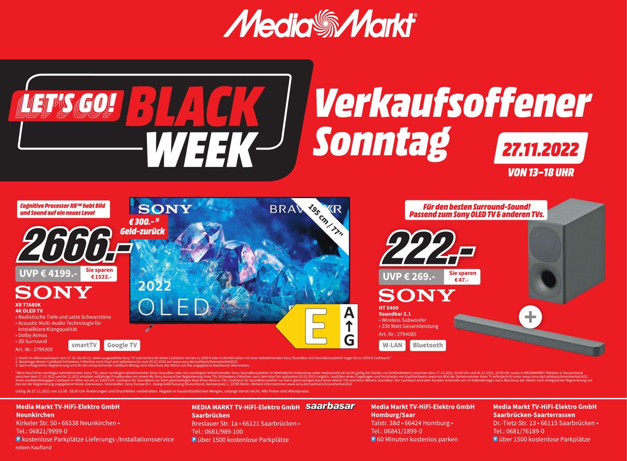 Prospekt Media Markt 27.11.2022 - 27.11.2022