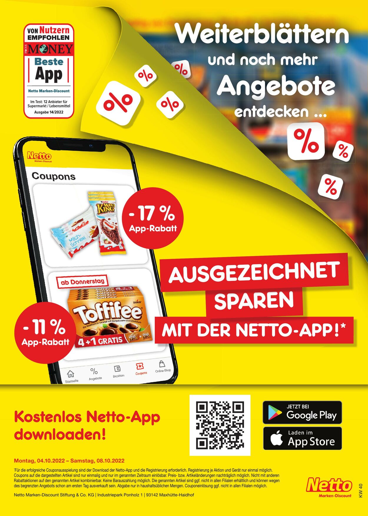 Prospekt Netto-Marken-Discount 03.10.2022 - 08.10.2022