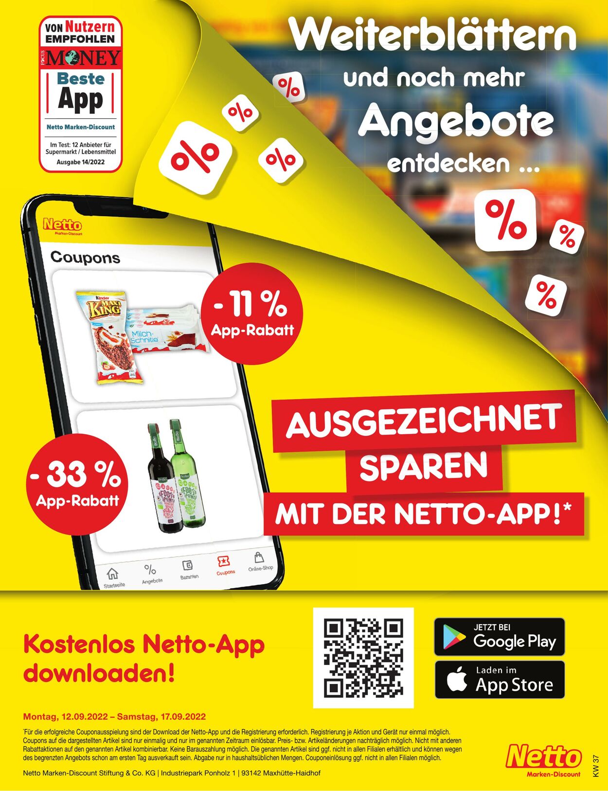 Prospekt Netto-Marken-Discount 12.09.2022 - 17.09.2022