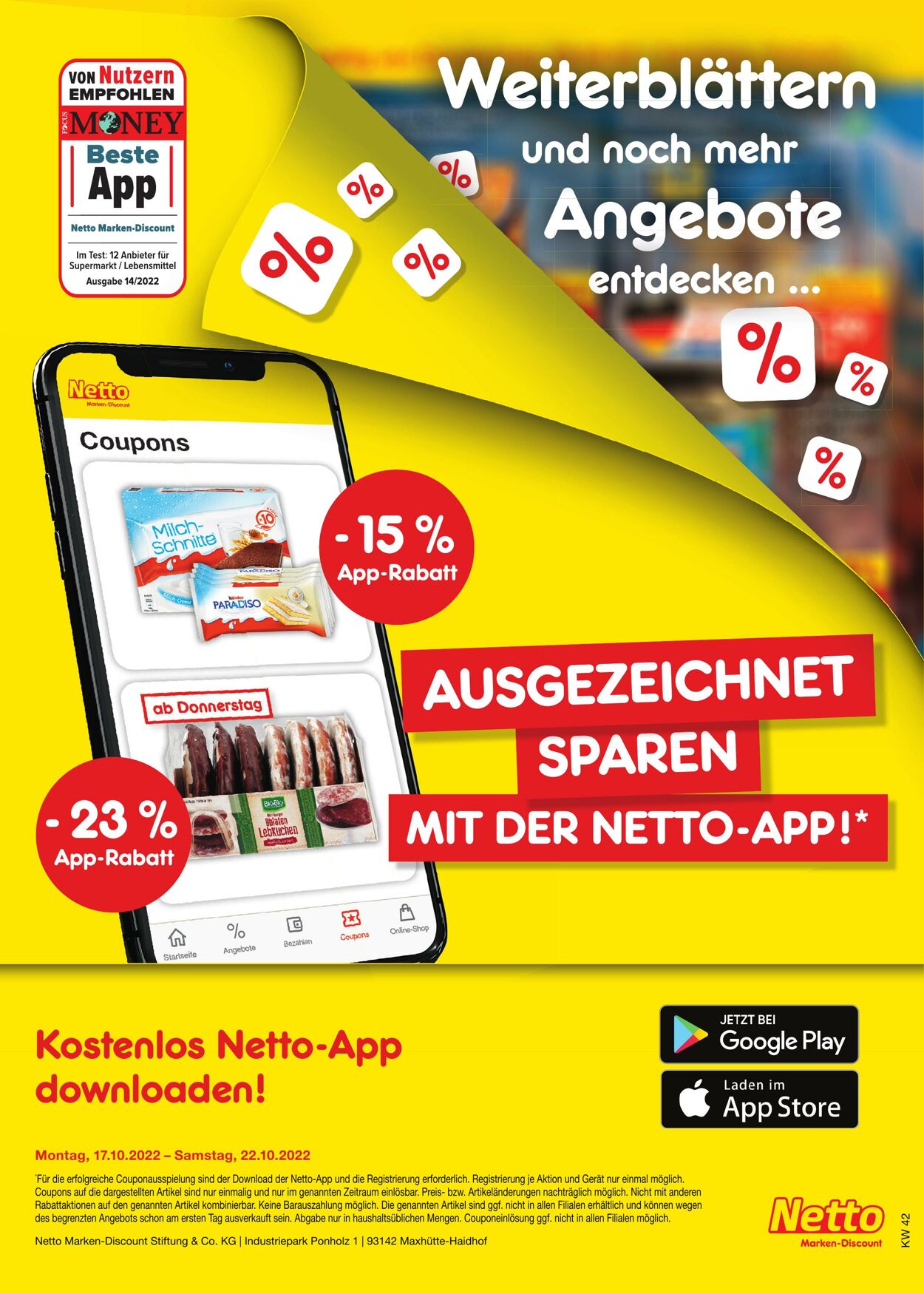 Prospekt Netto-Marken-Discount 17.10.2022 - 22.10.2022