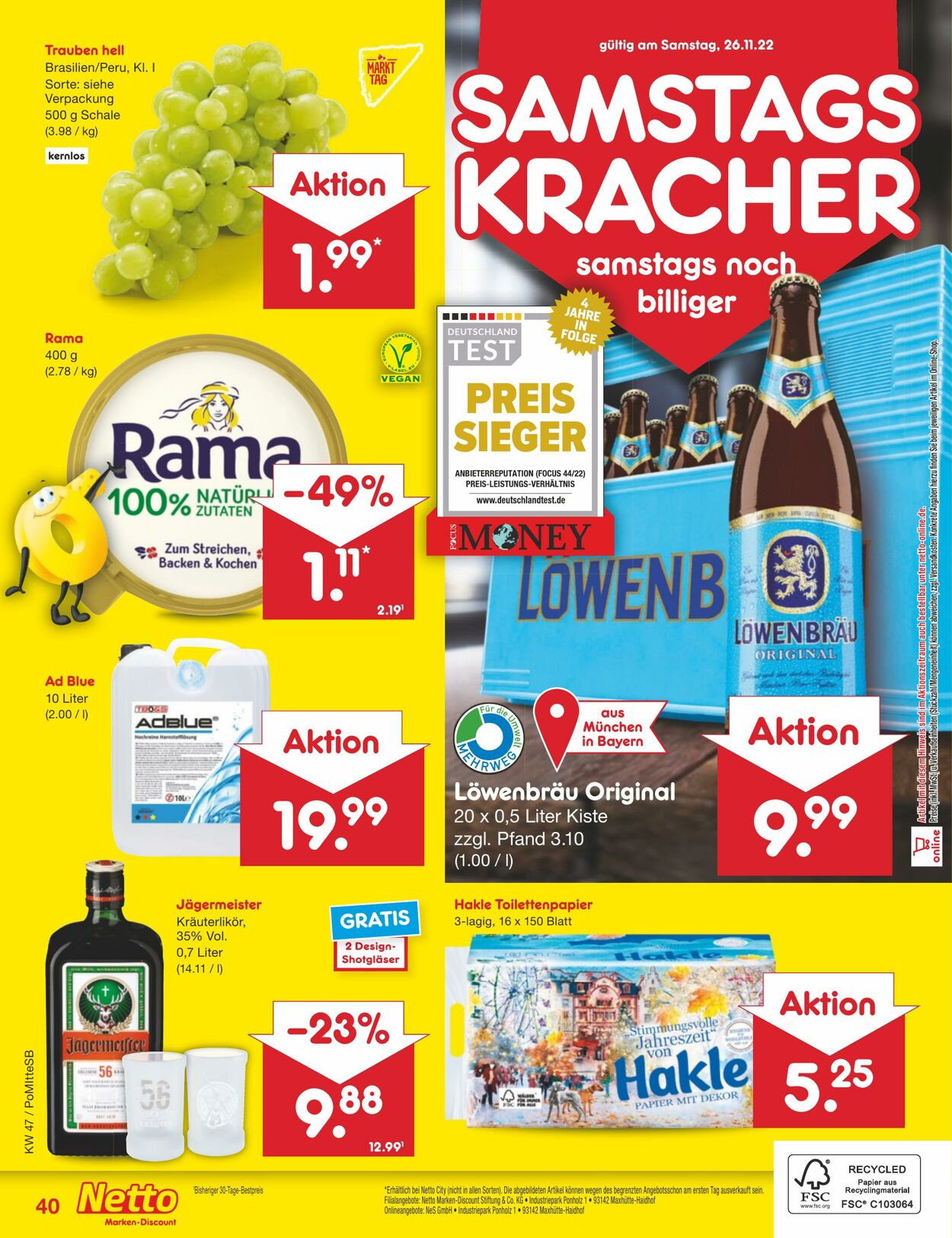 Prospekt Netto-Marken-Discount 21.11.2022 - 26.11.2022