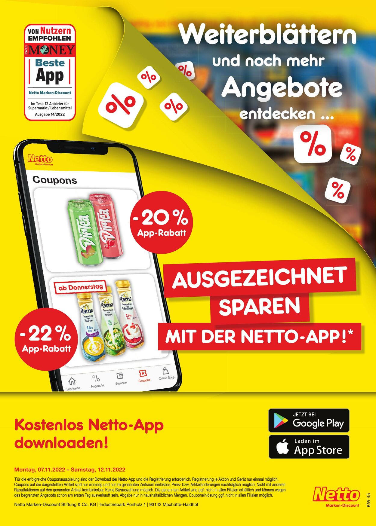 Prospekt Netto-Marken-Discount 07.11.2022 - 12.11.2022