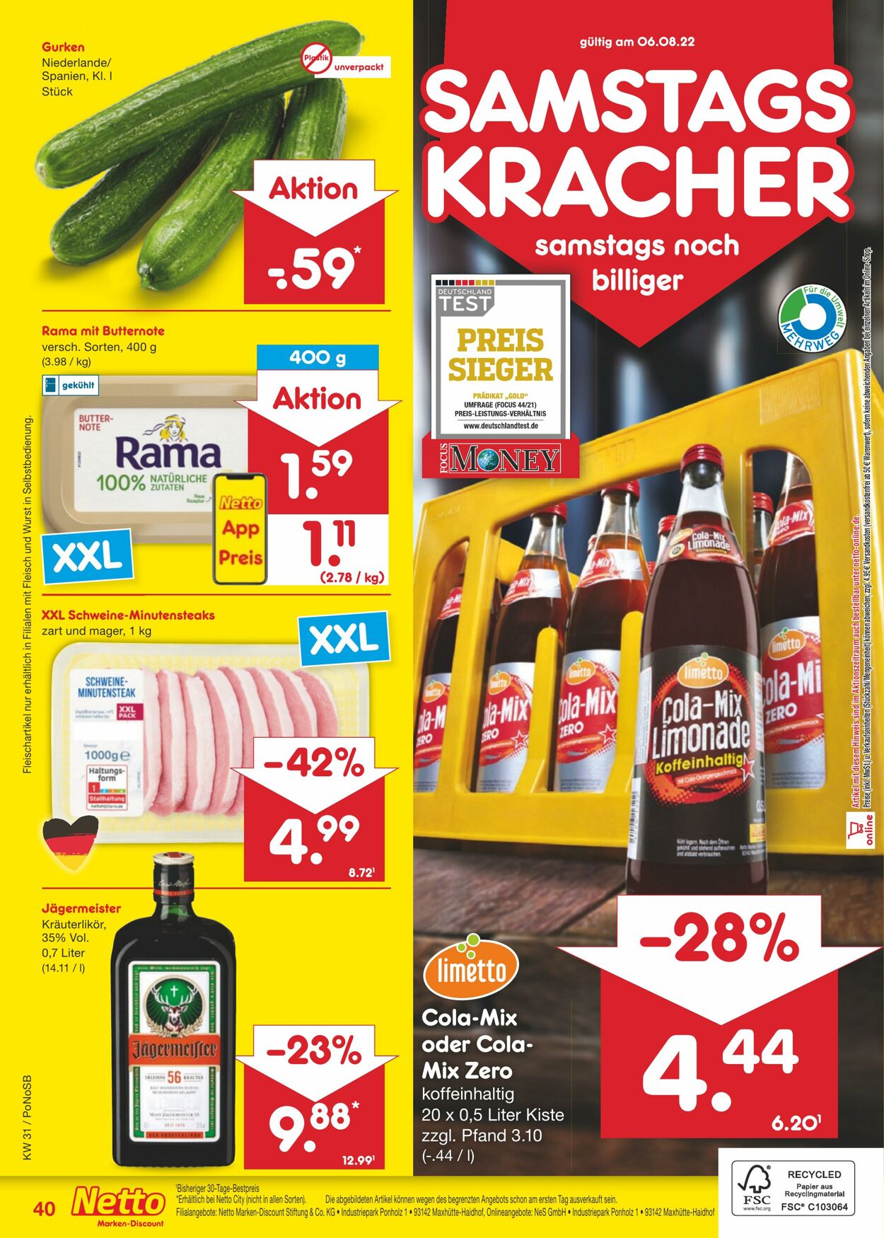 Prospekt Netto-Marken-Discount 01.08.2022 - 06.08.2022