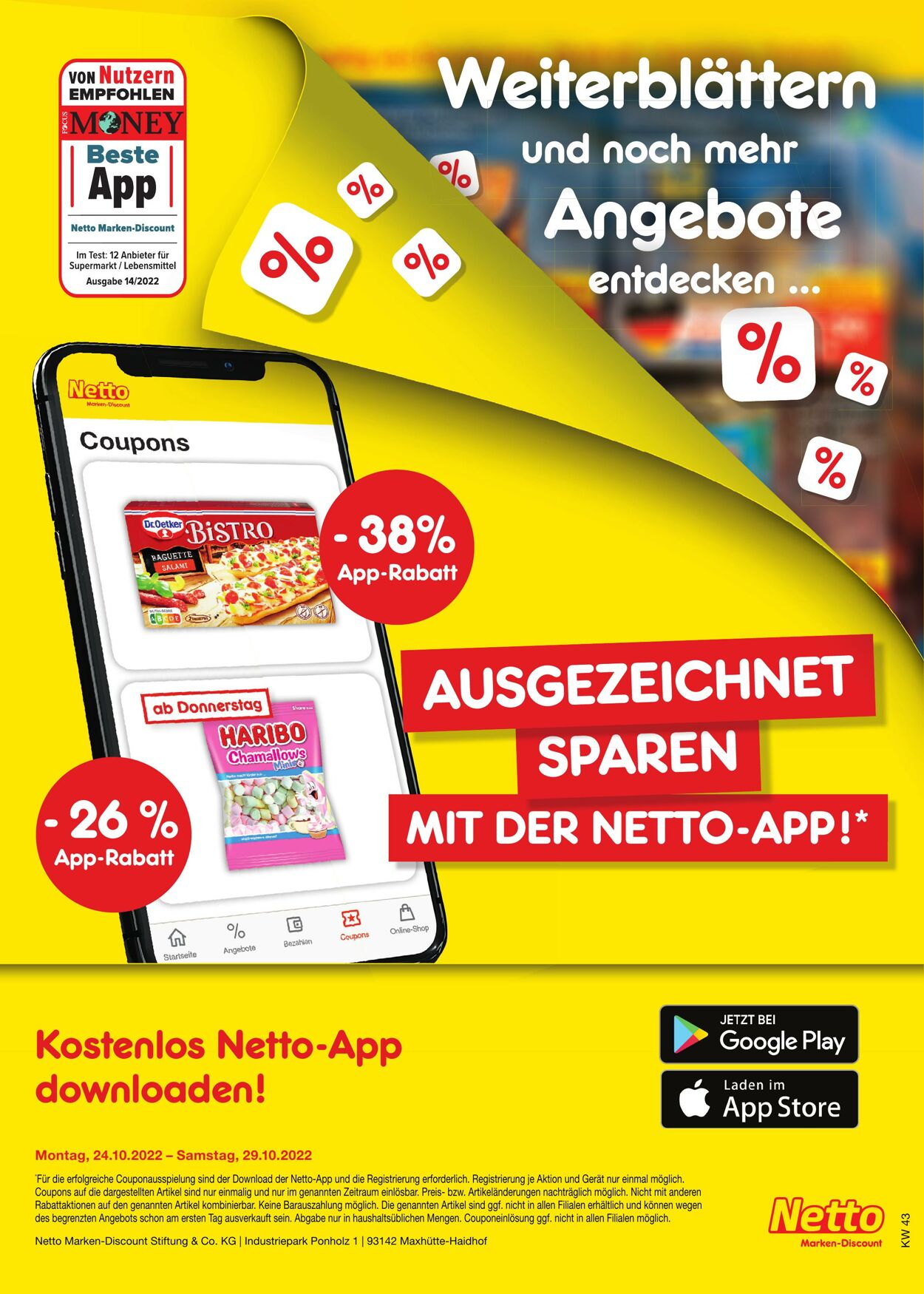 Prospekt Netto-Marken-Discount 24.10.2022 - 29.10.2022