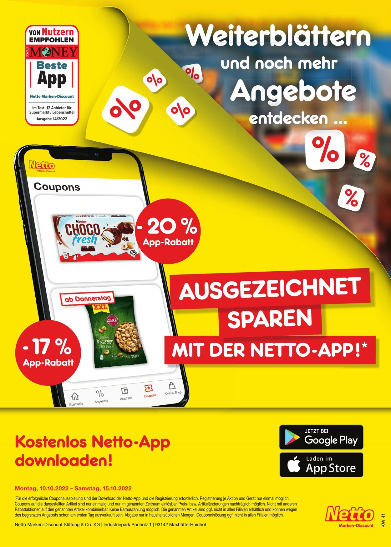 Prospekt Netto-Marken-Discount 10.10.2022 - 15.10.2022