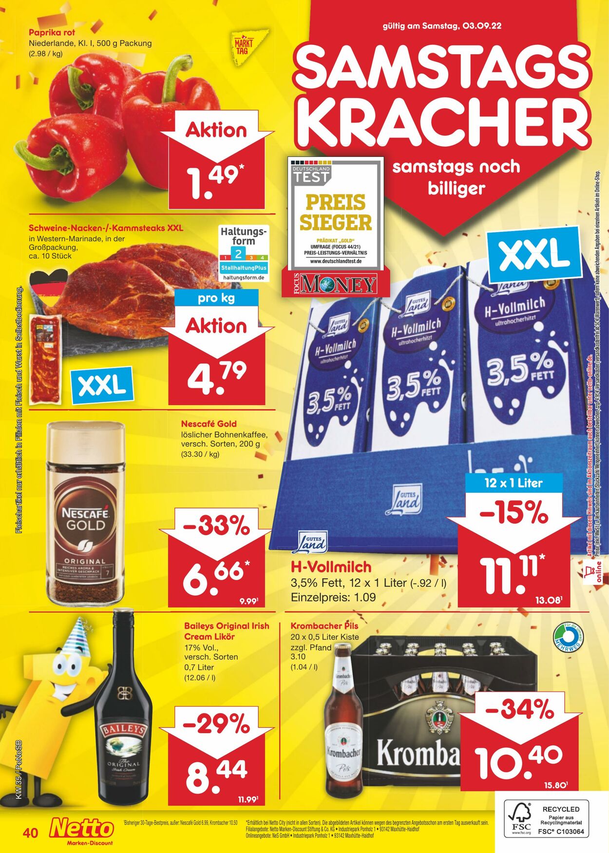 Prospekt Netto-Marken-Discount 29.08.2022 - 03.09.2022