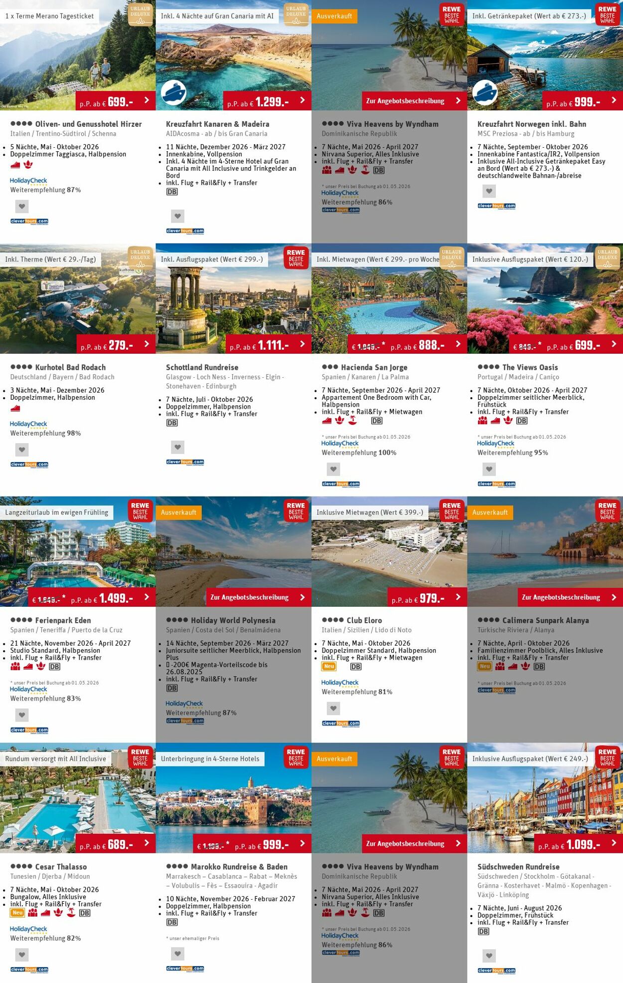 Prospekt Rewe - Angebote Prospekt April 2026 | REWE Reisen 27 Apr, 2026 - 6 Mai, 2026