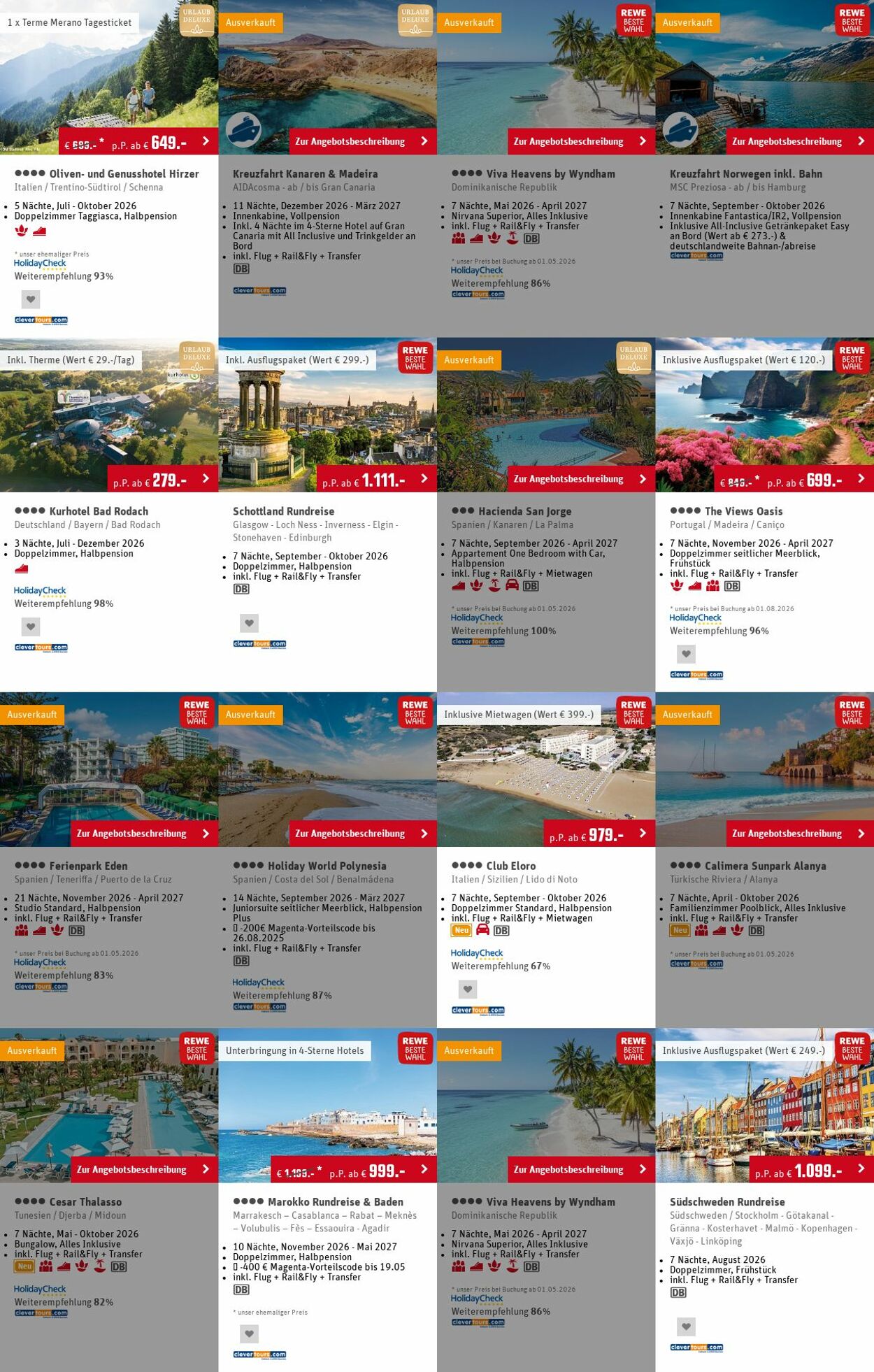 Prospekt Rewe - Angebote Prospekt April 2026 | REWE Reisen 29 Jun, 2026 - 8 Jul, 2026
