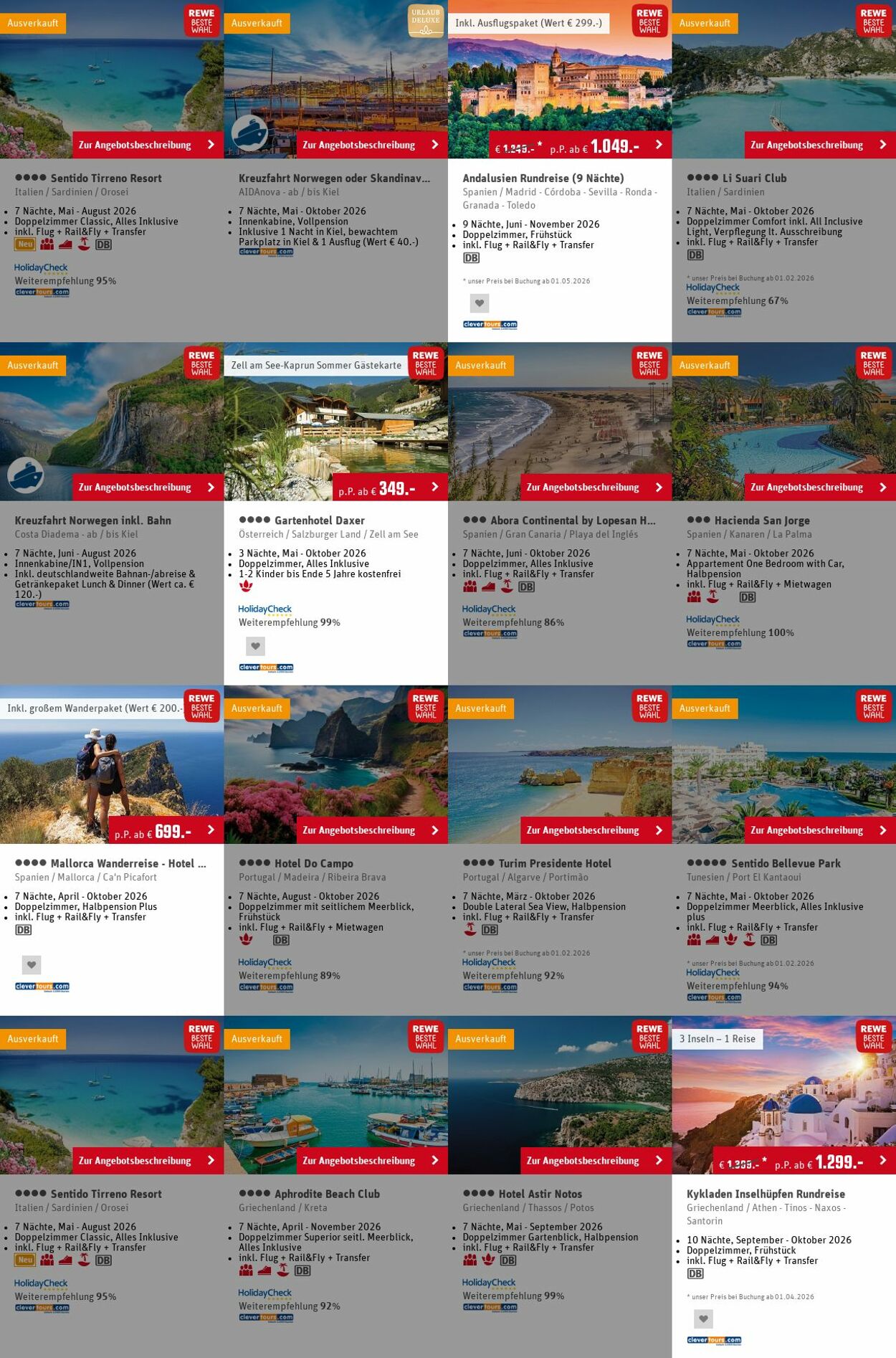 Prospekt Rewe - Angebote Prospekt Januar 2026 | REWE Reisen 23 Mär, 2026 - 1 Apr, 2026