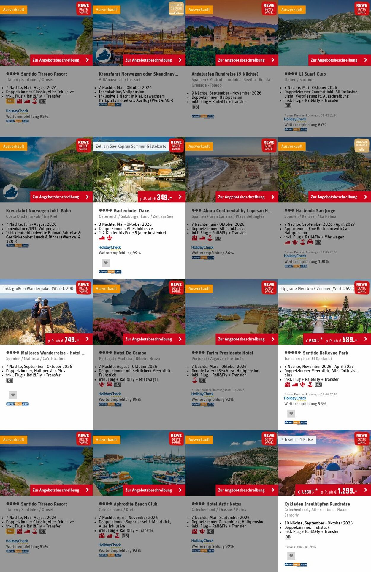 Prospekt Rewe - Angebote Prospekt Januar 2026 | REWE Reisen 11 Mai, 2026 - 20 Mai, 2026