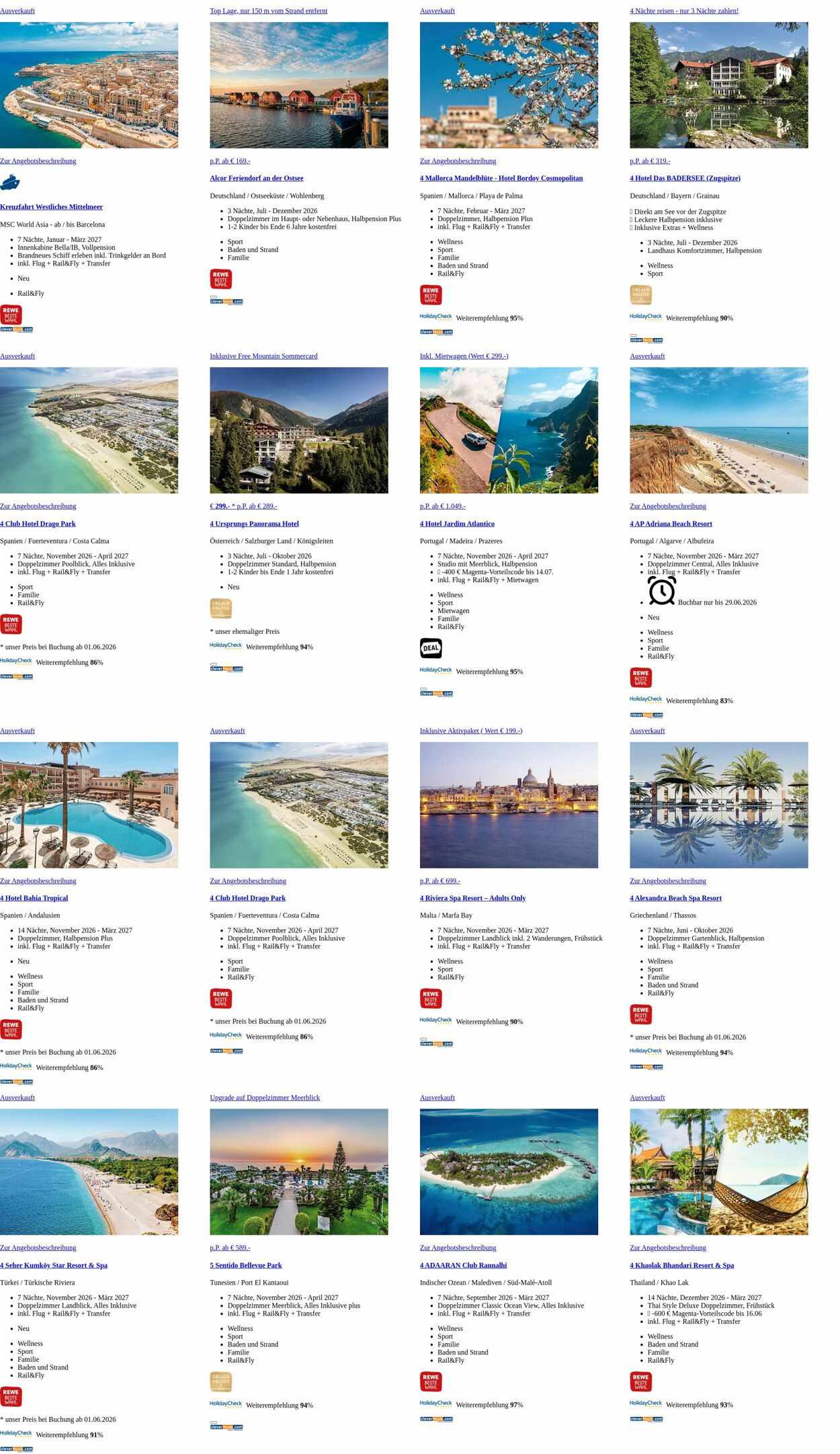 Prospekt Rewe - Angebote Prospekt Mai 2026 | REWE Reisen 6 Jul, 2026 - 15 Jul, 2026