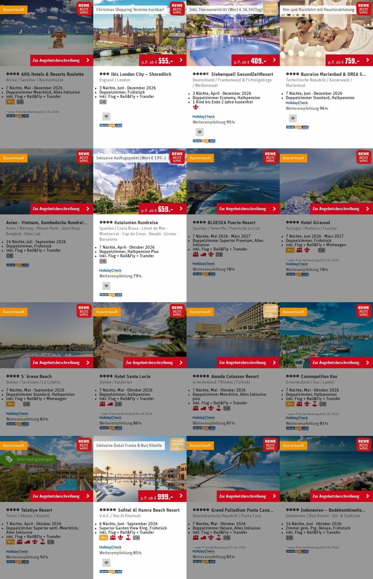 Prospekt Rewe - Angebote Prospekt März 2026 | REWE Reisen 13 Apr, 2026 - 22 Apr, 2026