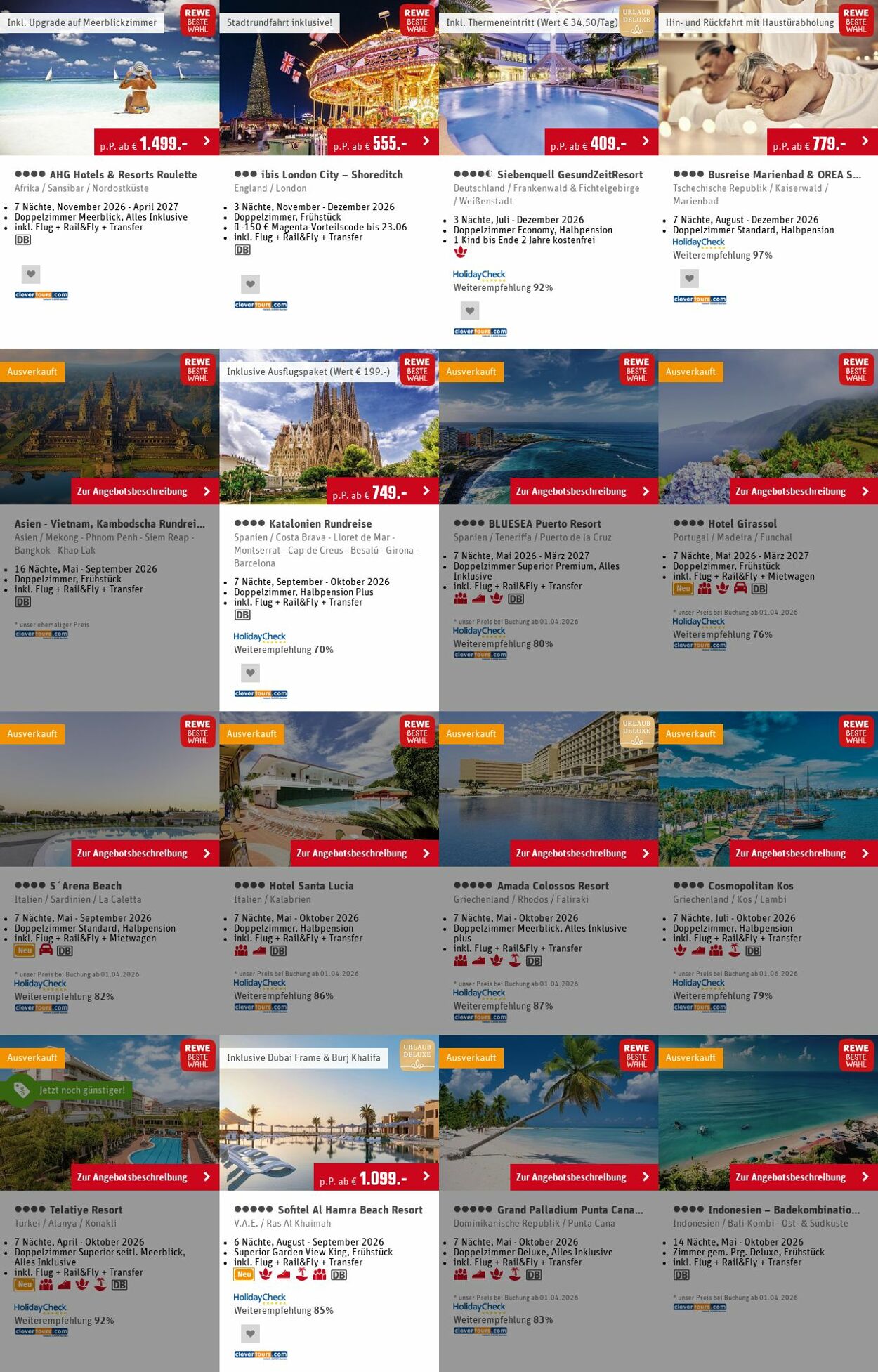 Prospekt Rewe - Angebote Prospekt März 2026 | REWE Reisen 6 Jul, 2026 - 15 Jul, 2026