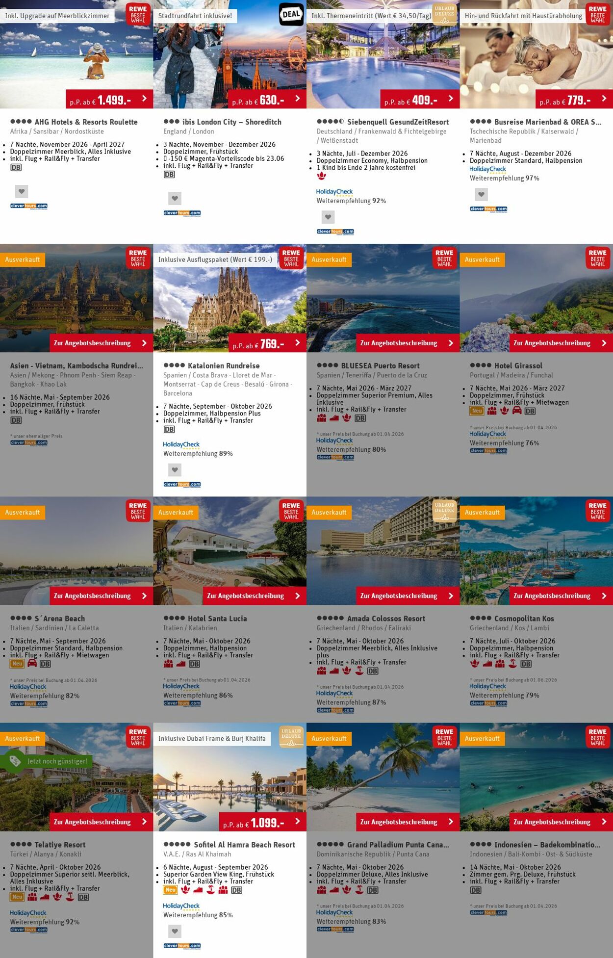Prospekt Rewe - Angebote Prospekt März 2026 | REWE Reisen 22 Jun, 2026 - 1 Jul, 2026