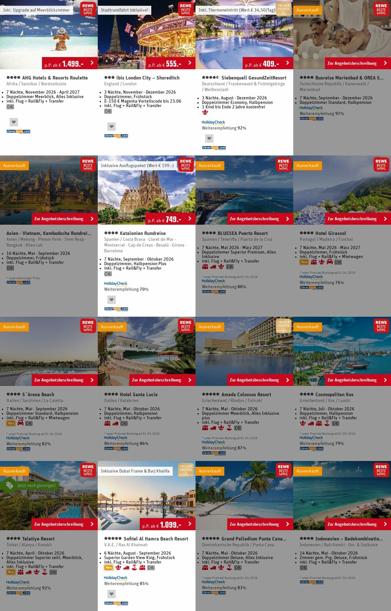 Prospekt Rewe - Angebote Prospekt März 2026 | REWE Reisen 20 Jul, 2026 - 29 Jul, 2026