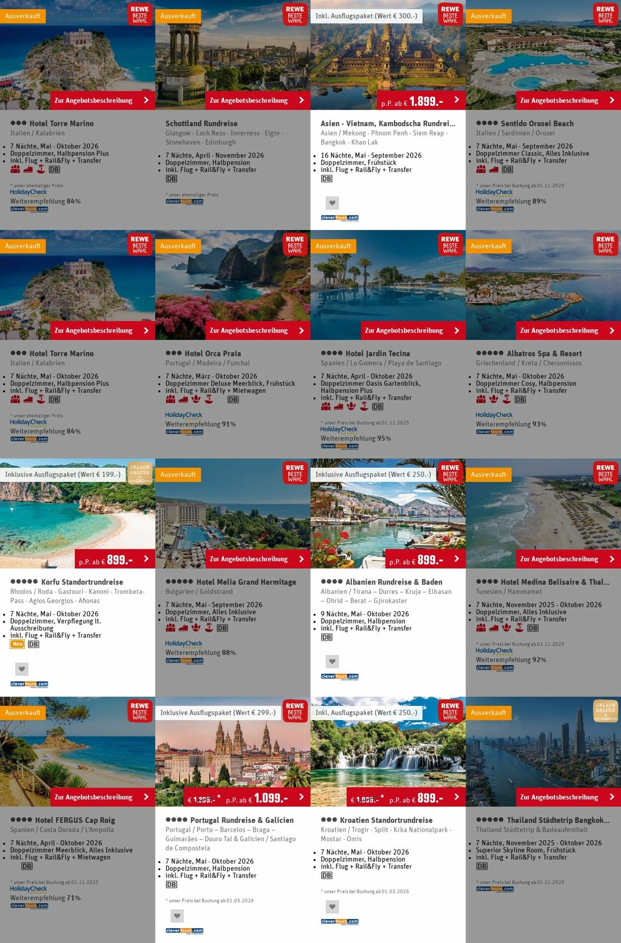 Prospekt Rewe - Angebote Prospekt Oktober 2025 | REWE Reisen 23 Feb, 2026 - 4 Mär, 2026