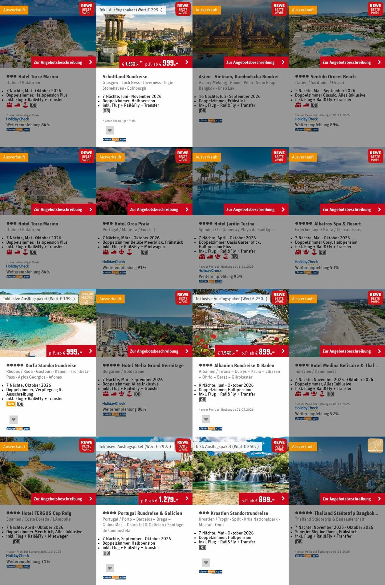 Prospekt Rewe - Angebote Prospekt Oktober 2025 | REWE Reisen 6 Apr, 2026 - 15 Apr, 2026